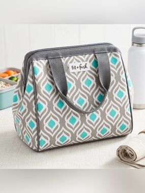 Fit & Fresh Teal & Gray Travel Lunch Bag